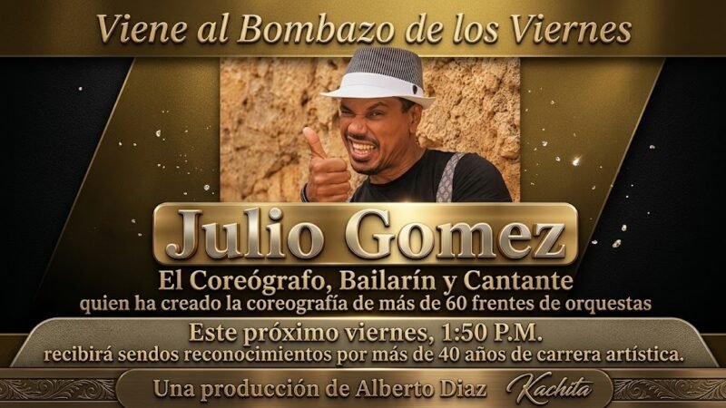 Reconoceran 40 años de carrera del cantante, bailarin y coreografo Julio Gomez.